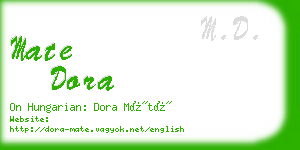 mate dora business card